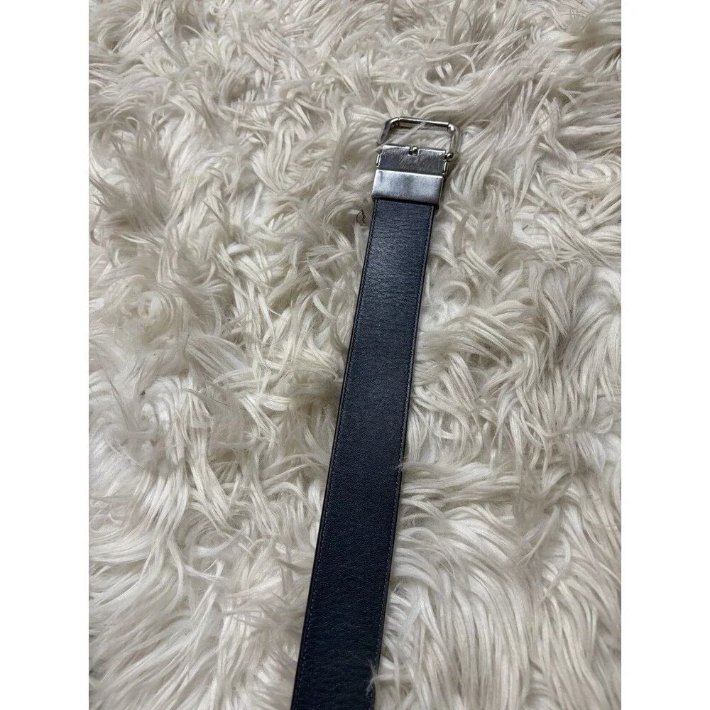 Coach Mens Modern Harness Reversible Belt Brown Pebbled Black Smooth Leather GUC